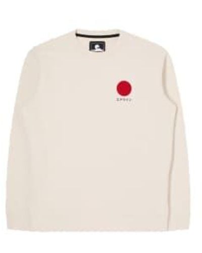 Edwin Japanese Sun Sweatshirt Heavy Felpa Whisper S - White