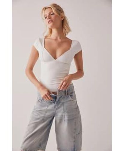 Free People Duo Corset Cami Ivory S - Gray