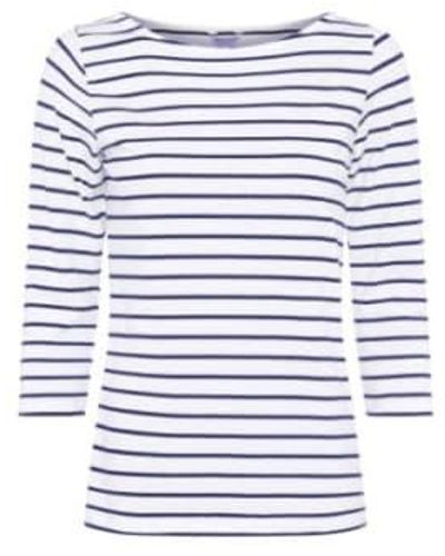 Great Plains Essential Jersey Top Optic /navy Organic Cotton 8 - Blue