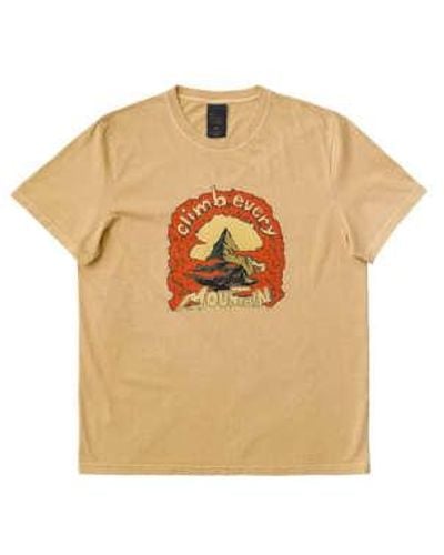 Nudie Jeans Roy Every Mountain Tee Faded Sun / M - Natural