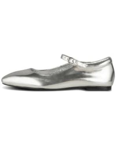 Shoe The Bear Maya silber metallic ballerina - Weiß