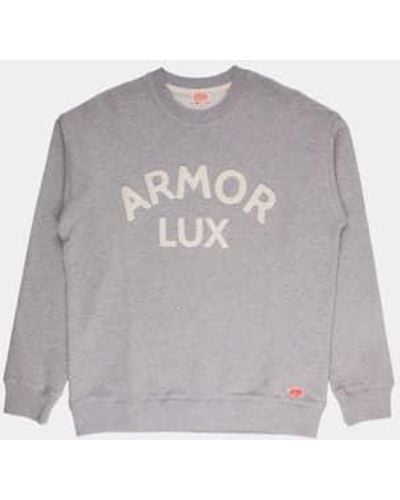 Armor Lux Flock Logo Sweatshirt Slate S - Gray