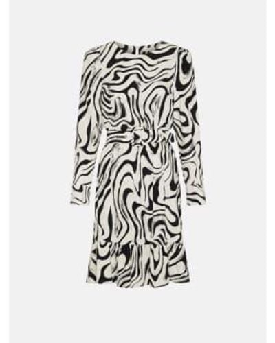 FABIENNE CHAPOT Freddie Dress With Jazzy Zebra Print - Bianco