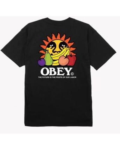 Obey Die zukunft sind die früchte unseres labour t -shirt - Schwarz