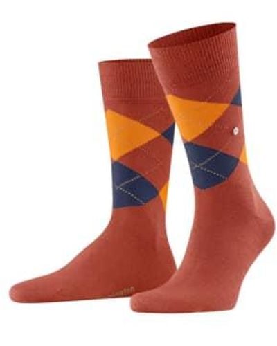 Burlington Edinburgh Mens Socks - Arancione