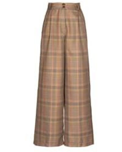 FRNCH Philo Wide Leg Trousers M - Brown