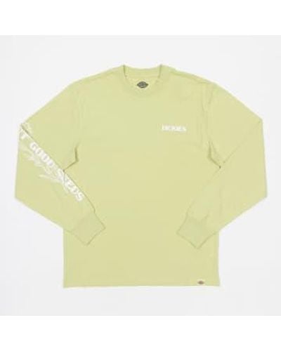 Dickies Camiseta manga larga timberville en ver pálido - Amarillo