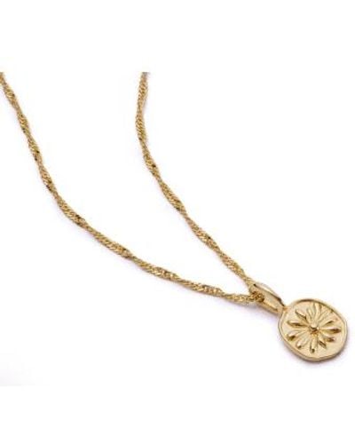 Daisy London Flower Necklace - Metallizzato