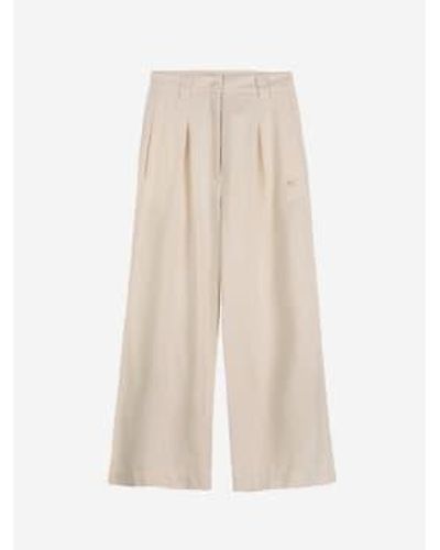 Bobo Choses Wide Leg Cotton Pleated Trouser S - Natural