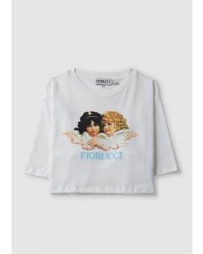 Fiorucci S Vintage Angels Cropped T-shirt - White