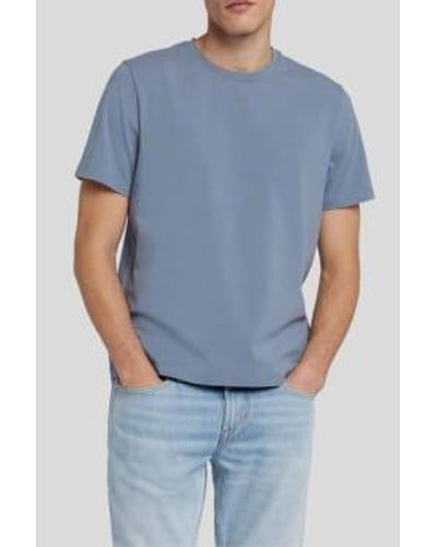 7 For All Mankind T-shirt performance luxe dusty jsim2370db - Bleu