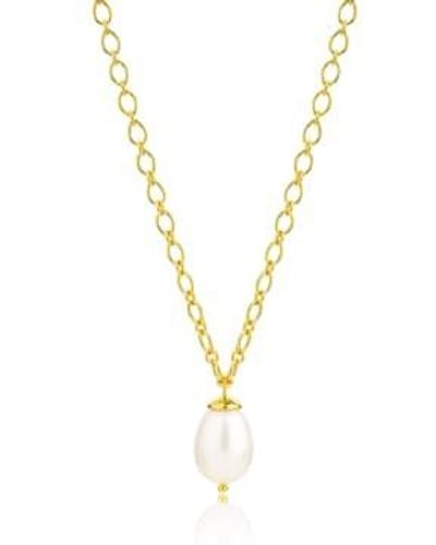 Claudia Bradby Luxury Natural Pearl City Drop Necklace / - Metallic