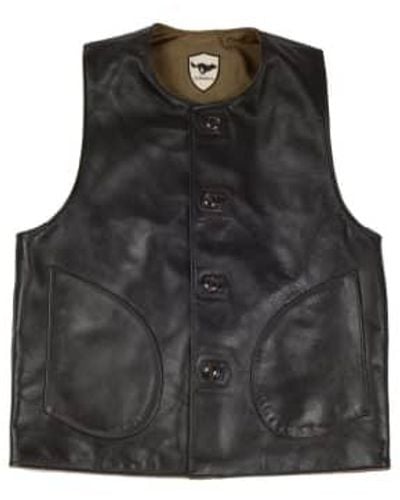 El Solitario Macone Leather Vest Lightweight - Black