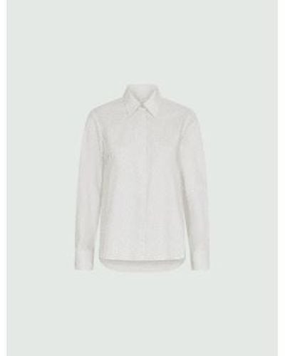 Marella Orense Diamante Long Sleeve Cotton Shirt Size: 14, Col: W 14 - White