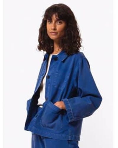 Nudie Jeans Lovis Herringbone Jacket S - Blue