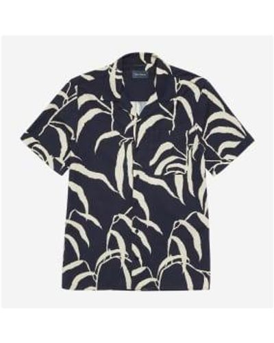 Oliver Sweeney Ravenshead riviera chemise à imprimé feuilles col : multi, si - Noir