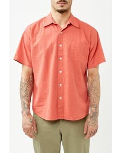 La Paz Spiced Coral Silveira Panama Shirt / M - Pink