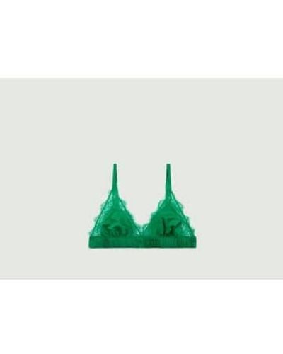 Love Stories Lace Triangle Bra 4 - Green