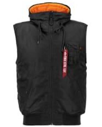 Alpha Industries Hooded Ma 1 Vest 1 - Nero