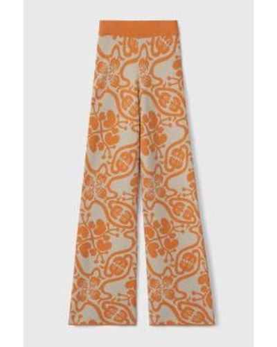 Rodebjer Lejon Knitted Pants S - Orange
