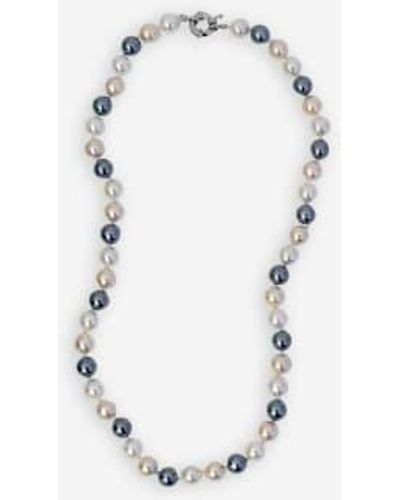 Soda Store Pearl Necklace Cool Plated | - Blue