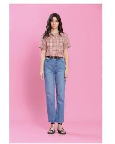 The Korner Multicolor Checked Shirt M - Pink