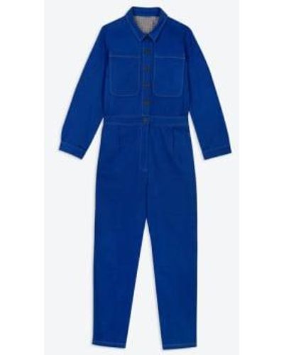 Lowie Coton Drill Drill Cobalt Coilers Suit - Bleu