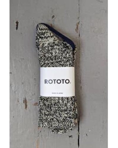 RoToTo Ribbed Crew Socks - Grigio