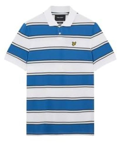 Lyle & Scott & Broad Stripe Polo Shirt Spring Xl - Blue