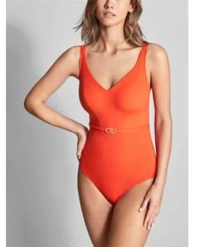 Empreinte Iconic Swimsuit In Tangerine - Arancione