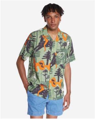 Olow Dhanur Aloha Shirt L - Green