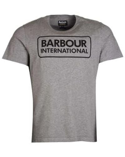 Barbour Anthracite Cotton Graphic Tee - Gray