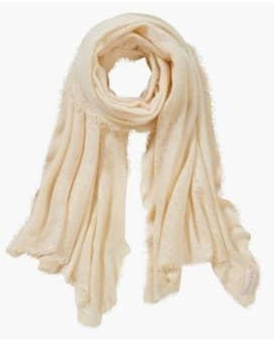 PUR SCHOEN Hand Felted Cashmere Soft Scarf Puder + Gift - Natural