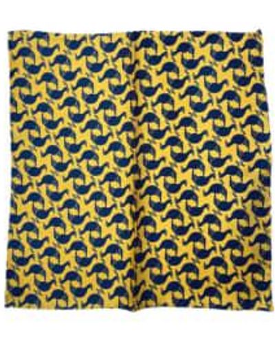 Fresh Duck Silk Pocket Square One Size - Yellow