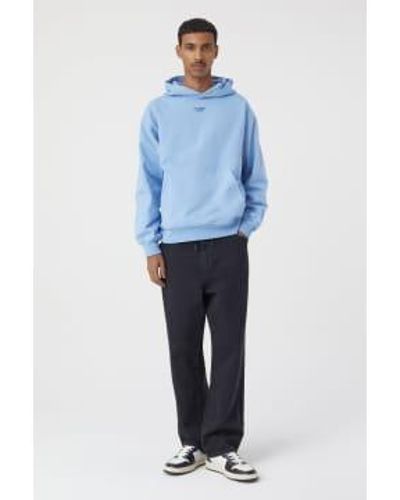 Closed Hooded Hoodie Organic Cotton Sky S - Blue