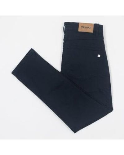 Farah Elm Twill Chinos - Blue