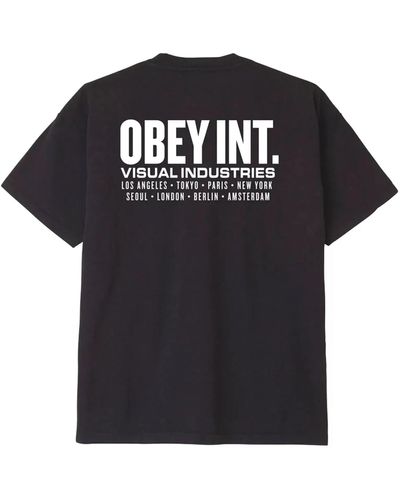 Obey Int. Visual Industies T-shirt - Black