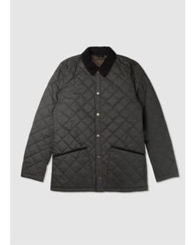 Barbour S Checked Heritage Liddesdale Quilt Jacket - Black