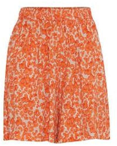 Ichi Shorts aya en rose corail - Orange