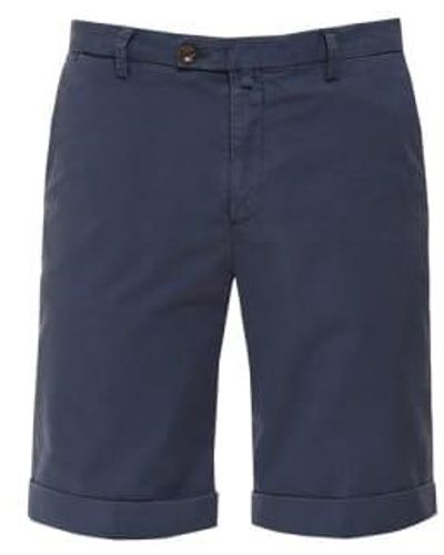 Briglia 1949 Blue Stretch Cotton Slim Fit Shorts Bg108 323127 011