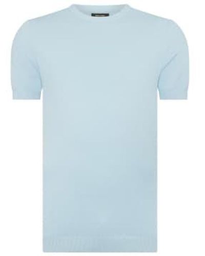 Remus Uomo Strukturiertes baumwollt -shirt - Blau