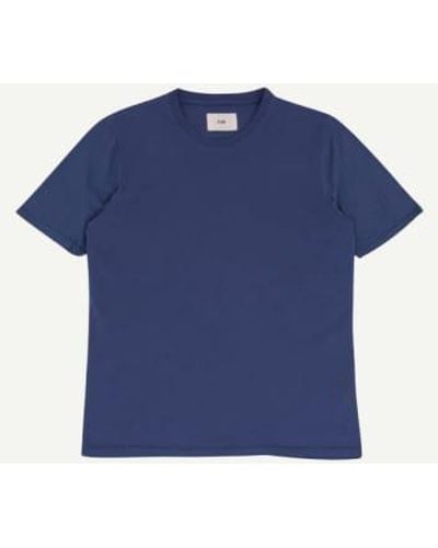 Folk T-shirt à manches contraste bleu doux