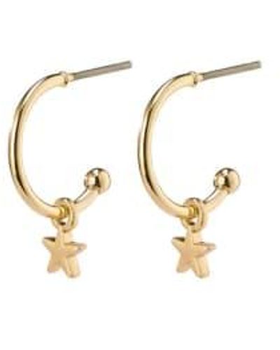 Pilgrim Ava Star Hoop Earrings - Metallic