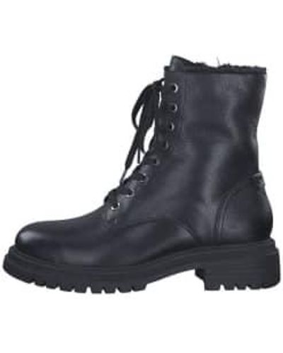 Tamaris Chunky Warmlined Leather Boots - Blu