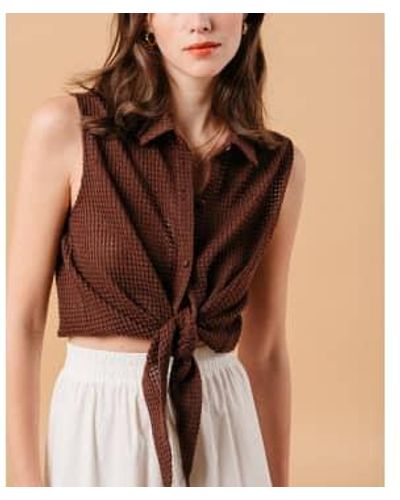 Grace & Mila Grace And Mila Or Mike Blouse Chocolate - Marrone