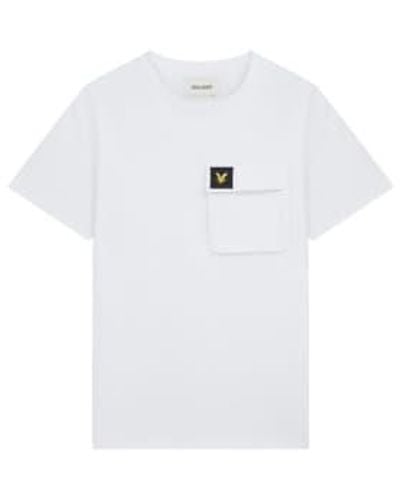 Lyle & Scott T-shirt poche blanc