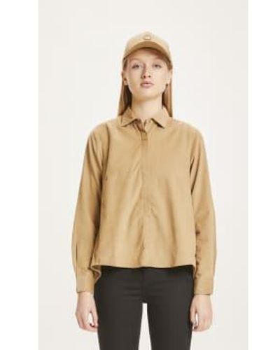 Knowledge Cotton 900018 Jacinta A-shape Baby Cord Shirt S - Natural
