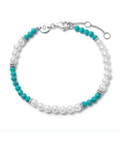 Daisy London Pearl Beaded Bracelet - Blu