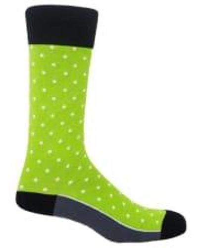 Peper Harow Pin Polka Socks - Green