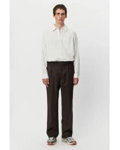 mfpen Patch Trousers Vintage Pinstripe Xs - White